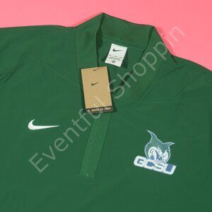Nike GCSU Bobcats Coaches Jacket Mens 2XL Green Short Sleeve Pullover New